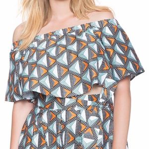 Eloquii Printed Studio Crop Top